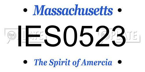 IES0523 Massachusetts License Plate