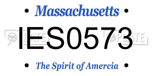 IES0573 Massachusetts License Plate