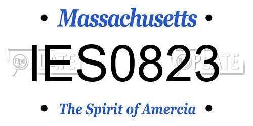 IES0823 Massachusetts License Plate