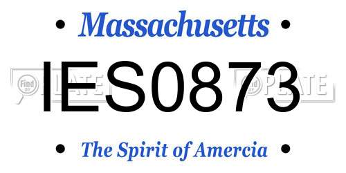 IES0873 Massachusetts License Plate