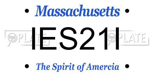 IES21I Massachusetts License Plate