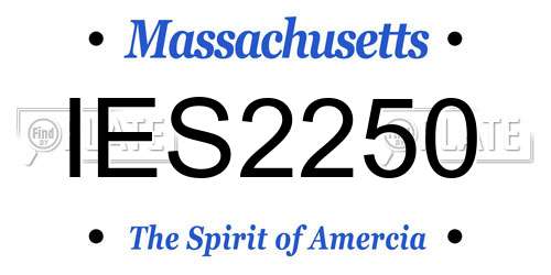 IES2250 Massachusetts License Plate