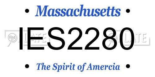 IES2280 Massachusetts License Plate