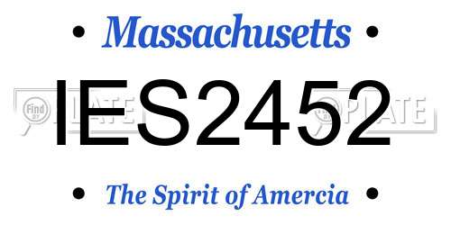 IES2452 Massachusetts License Plate