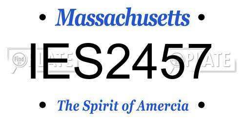 IES2457 Massachusetts License Plate