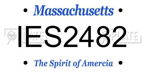 IES2482 Massachusetts License Plate
