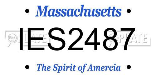 IES2487 Massachusetts License Plate