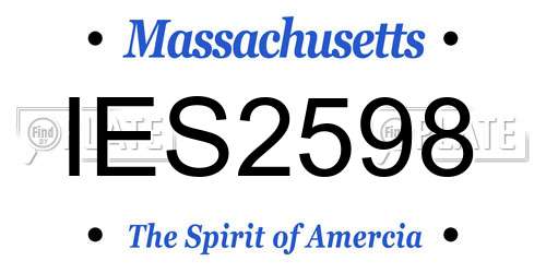 IES2598 Massachusetts License Plate