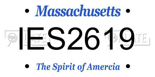 IES2619 Massachusetts License Plate