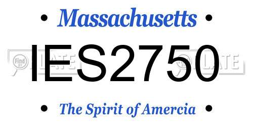 IES2750 Massachusetts License Plate