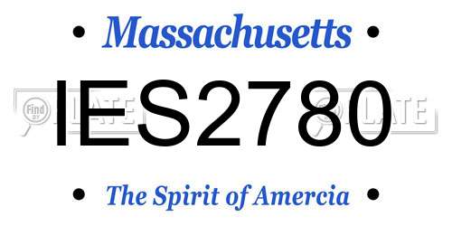 IES2780 Massachusetts License Plate
