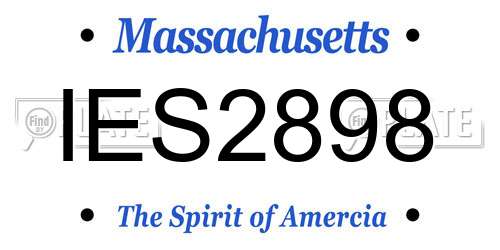 IES2898 Massachusetts License Plate