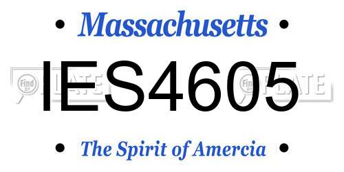 IES4605 Massachusetts License Plate