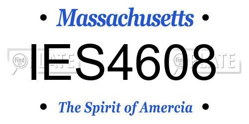 IES4608 Massachusetts License Plate