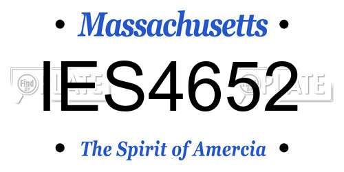 IES4652 Massachusetts License Plate