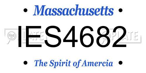 IES4682 Massachusetts License Plate