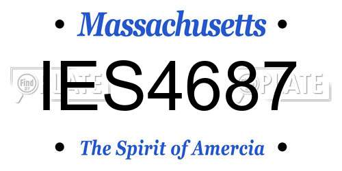 IES4687 Massachusetts License Plate