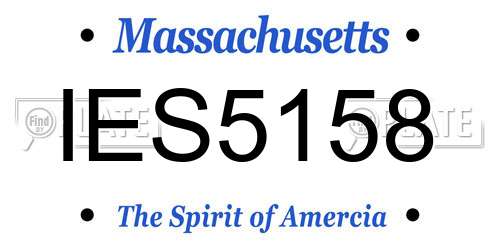 IES5158 Massachusetts License Plate