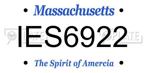 IES6922 Massachusetts License Plate