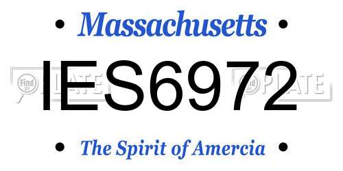 IES6972 Massachusetts License Plate