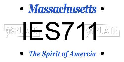 IES711 Massachusetts License Plate