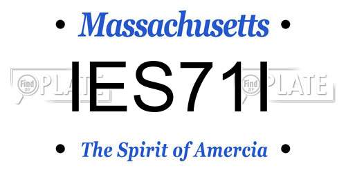 IES71I Massachusetts License Plate