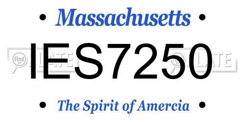 IES7250 Massachusetts License Plate