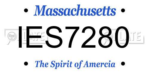 IES7280 Massachusetts License Plate