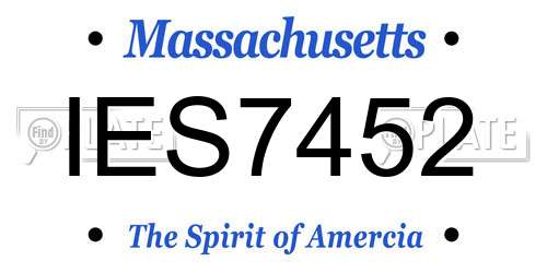 IES7452 Massachusetts License Plate