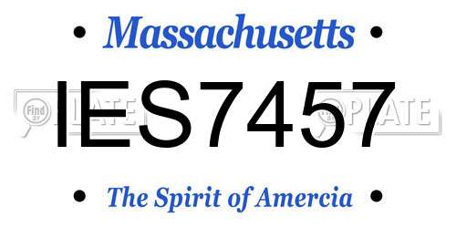 IES7457 Massachusetts License Plate