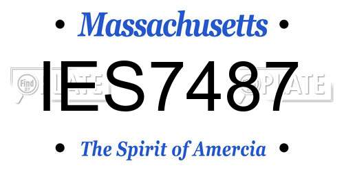 IES7487 Massachusetts License Plate