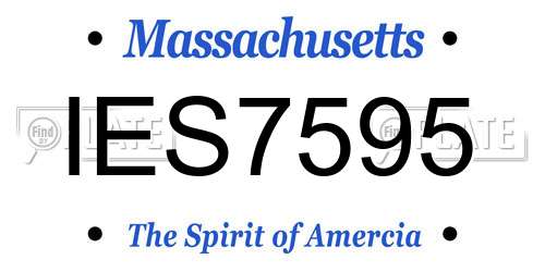 IES7595 Massachusetts License Plate