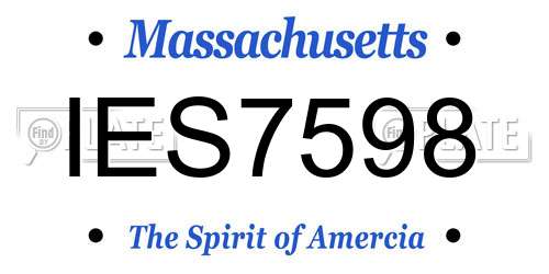 IES7598 Massachusetts License Plate
