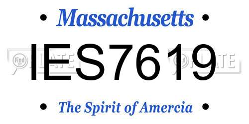 IES7619 Massachusetts License Plate