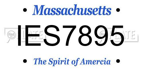IES7895 Massachusetts License Plate
