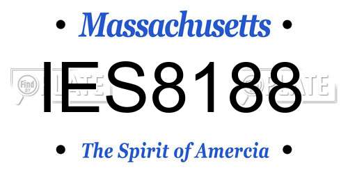 IES8188 Massachusetts License Plate