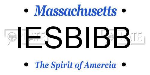 IESBIBB Massachusetts License Plate