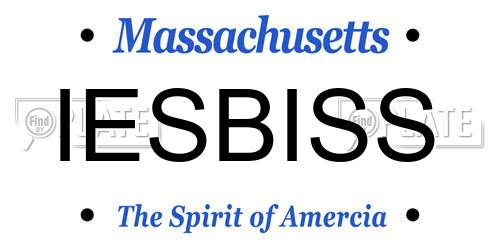 IESBISS Massachusetts License Plate