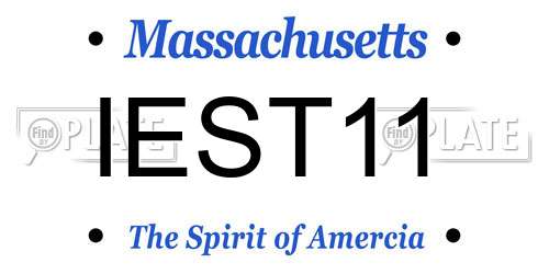 IEST11 Massachusetts License Plate