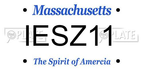 IESZ11 Massachusetts License Plate