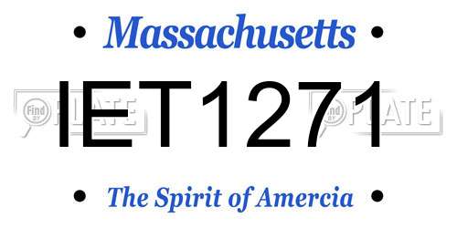 IET1271 Massachusetts License Plate