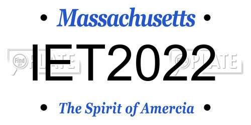 IET2022 Massachusetts License Plate