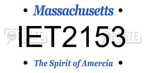 IET2153 Massachusetts License Plate