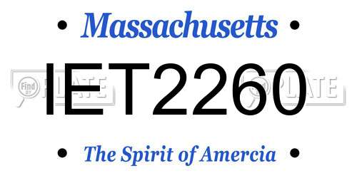 IET2260 Massachusetts License Plate
