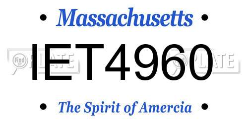 IET4960 Massachusetts License Plate
