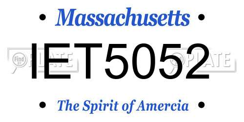 IET5052 Massachusetts License Plate