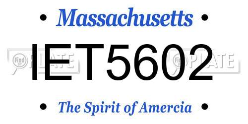 IET5602 Massachusetts License Plate