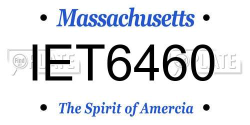 IET6460 Massachusetts License Plate
