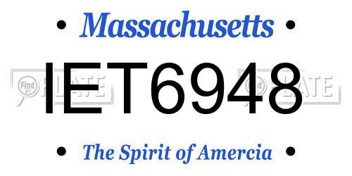 IET6948 Massachusetts License Plate