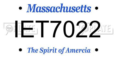 IET7022 Massachusetts License Plate